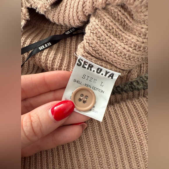 SER.O.YA x REVOLVE Tan Nude Strapless Sleeveless Cut Out Mini Dress Large NWT - Picture 8 of 16